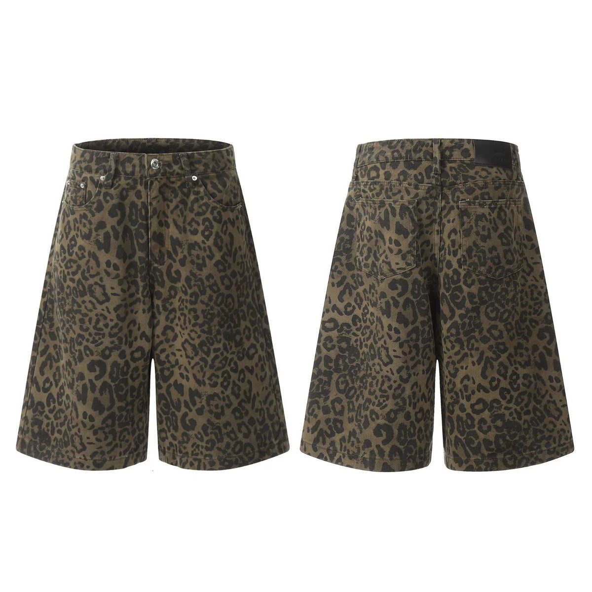 Fashion sports loose leopard print shorts
